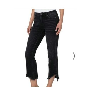 Women's Black Distressed Jeans